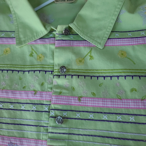 Bechamel 2X Embroidered Jacket Embossed Buttons NWT - Picture 4 of 8